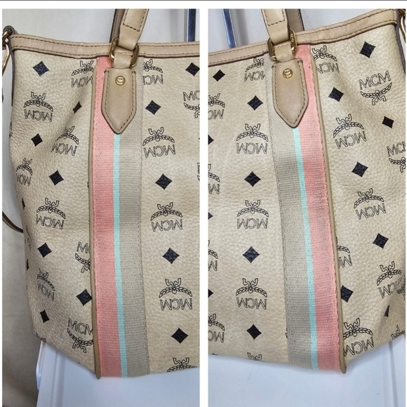 ✨️💕 MCM beige  2 WAY TOTE  shoulder BAG ✨️💕 - Picture 6 of 12